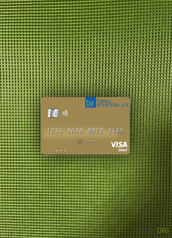 Paraguay Banco Amambay carte de débit visa photolook , avant